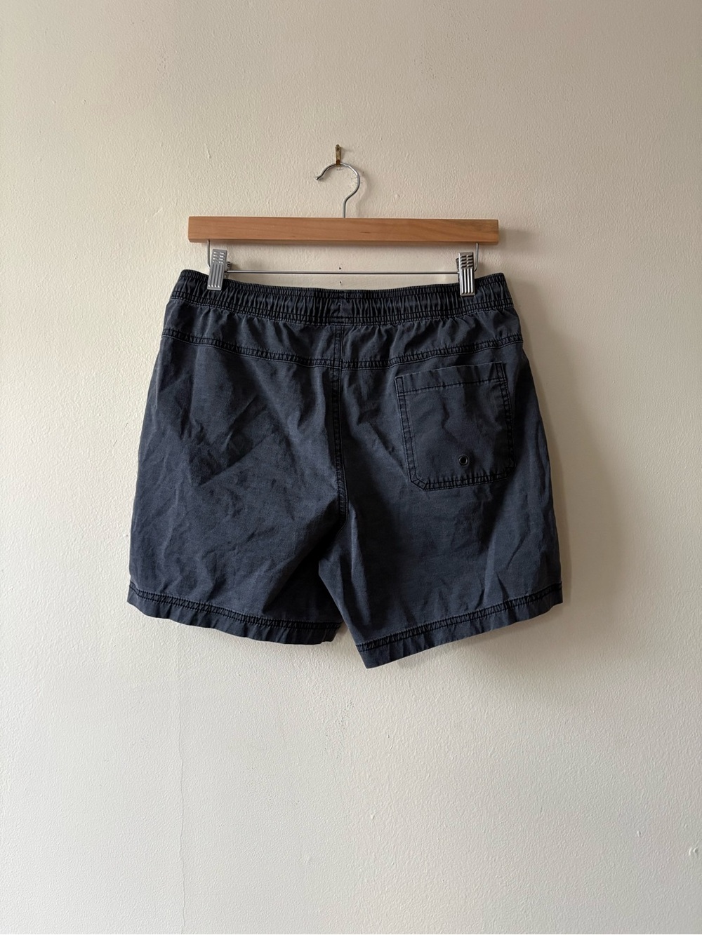 Bearbottom Men's Charcoal Gray Casual Elastic-Waist Shorts w Pockets Size M